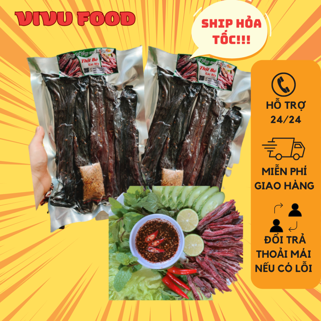 KM 1Kg Bò Gác Bếp Tây Bắc Thơm Ngon ✅Kèm Chẳm Chéo✅