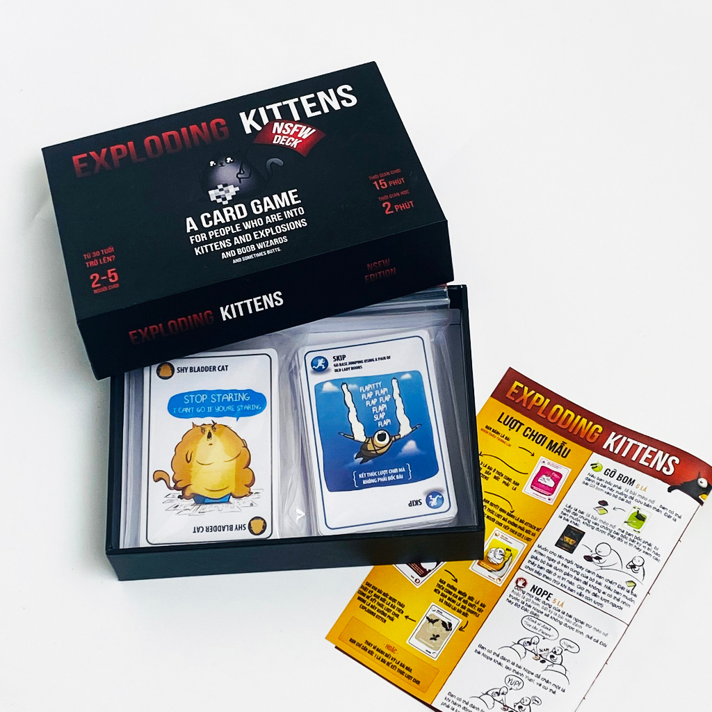 Mèo nổ exploding kittens ĐEN cao cấp Topboardgame