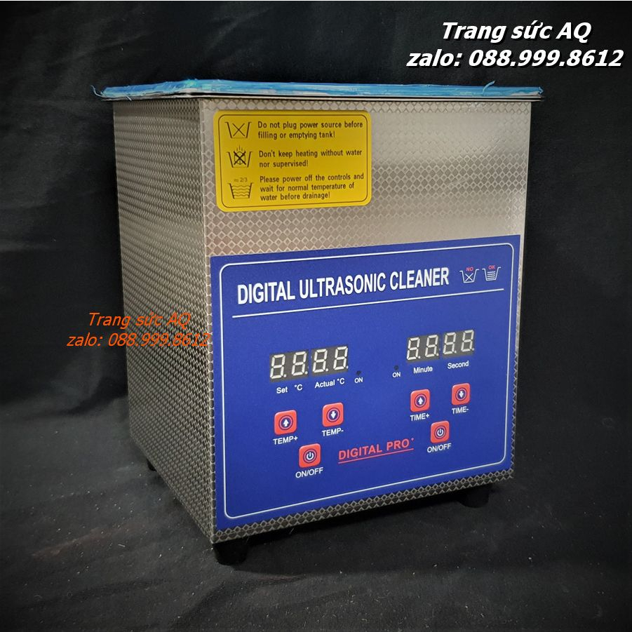 Máy rung siêu âm làm sạch trang sức 2 lít có làm nóng