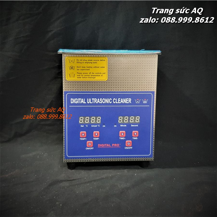 Máy rung siêu âm làm sạch trang sức 2 lít có làm nóng