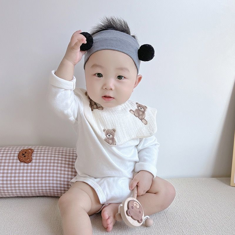 Yếm xô muslin organic sợi tre 6 lớp cho bé yếm xoay 360 độ yếm ăn dặm yếm dãi cho bé