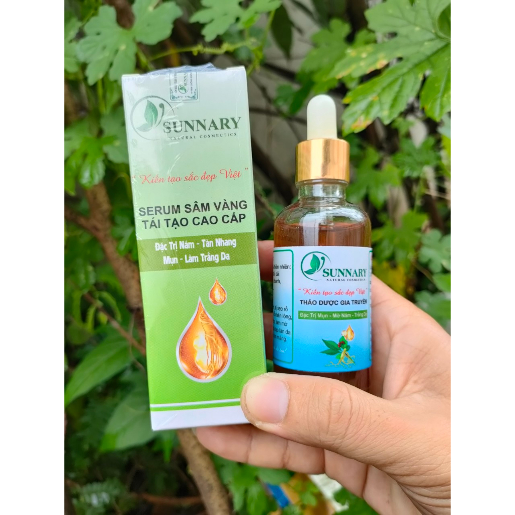 Cốt sâm Tái Tạo Da Cao Cấp Không Sưng Đỏ SUNNARY sạch mụn thâm nám , tàn nhang ,trắng da , đều màu da se khít lỗ châ