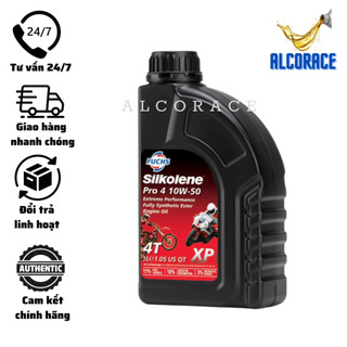 Nhớt xe số fuchs silkolene pro 4 10w50 uk 1l 100 tổng hợp - nhập khẩu