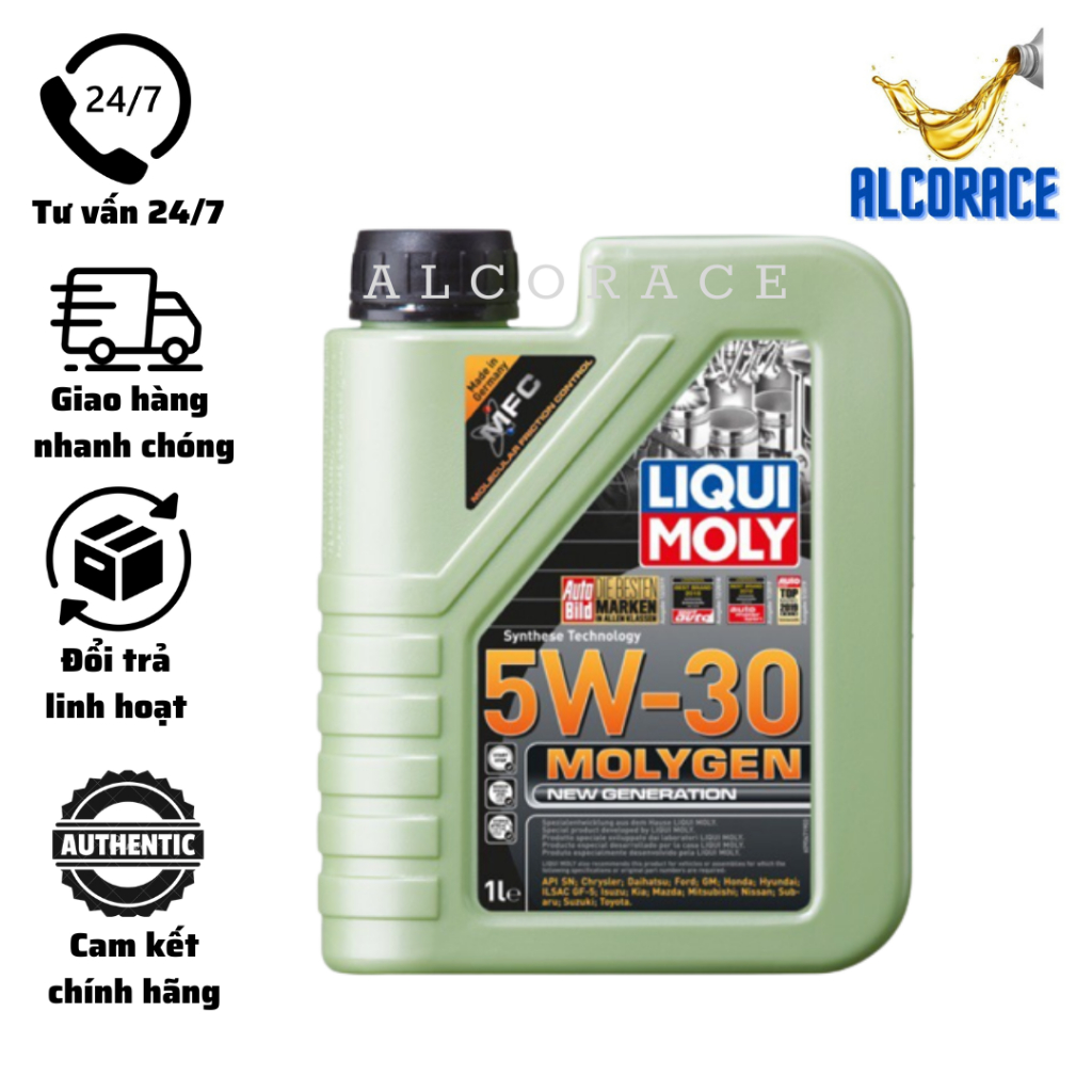 Nhớt xe tay ga Liqui Moly MolyGen 5W30, 5W40 1L 100% tổng hợp - nhập khẩu
