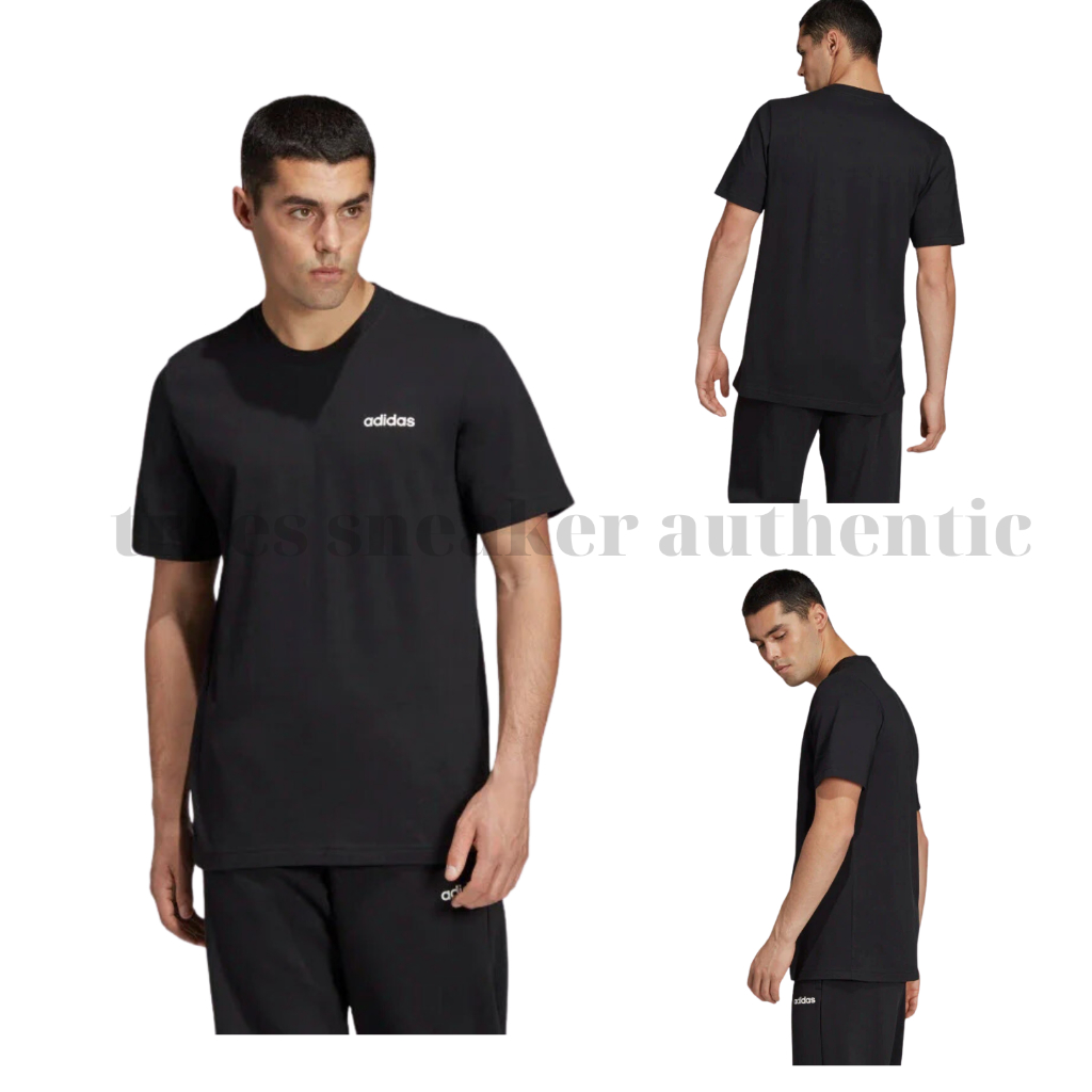 Áo thun thể thao tập luyện ADIDAS ESSENTIALS PLAIN TEE BLACK 100% cotton DU0367