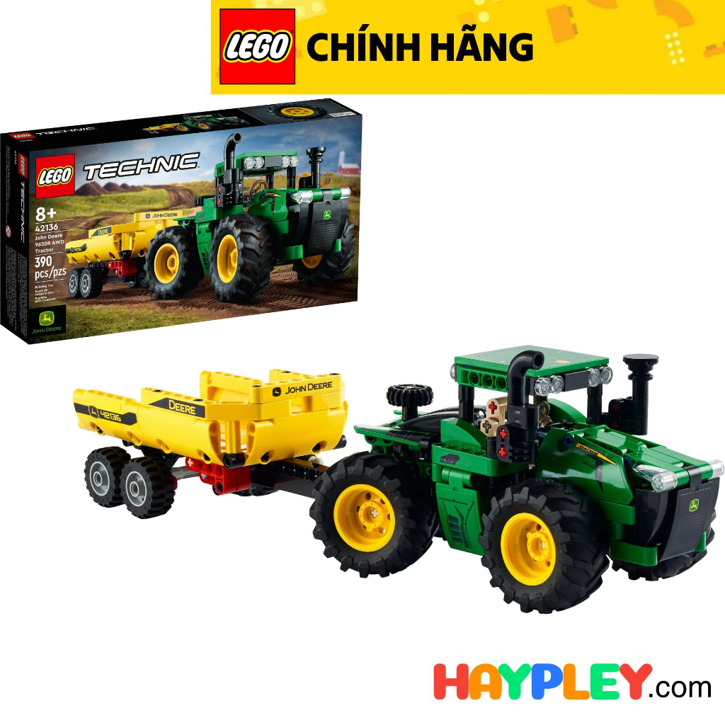 LEGO Technic 42136 Máy kéo John Deere 9620R 4WD - Haypley
