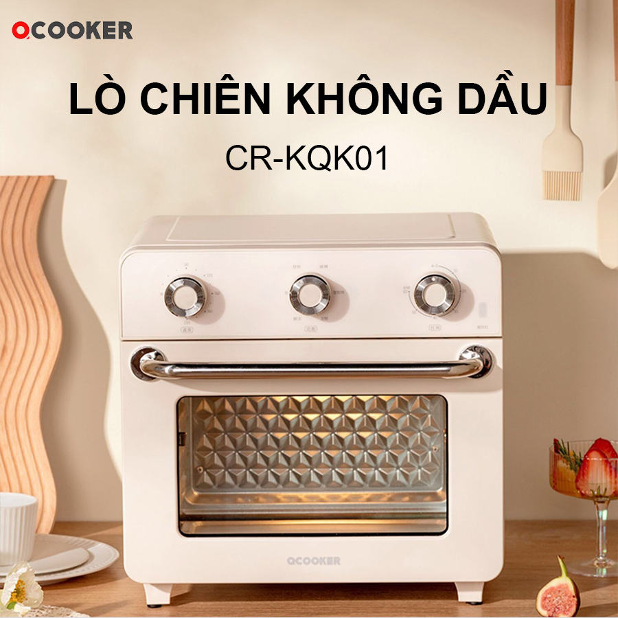 Nồi chiên không dầu đa năng Xiaomi Qcooker CR-KQK01 dung tích 20L, lò nướng đối lưu, Bảo hành 12 tháng
