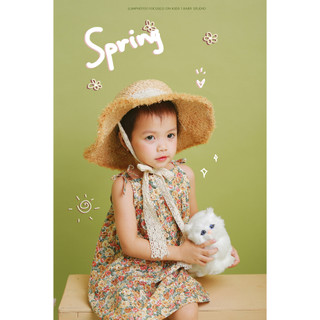 Váy Bé Gái 2 Dây Phong Cách Hàn Quốc Vải Thô Hoa Nhí Dễ Thương Cho Bé 1-6 Tuổi - SAPPHIRE DRESS-DRC036 - SAOLA CLOTHING