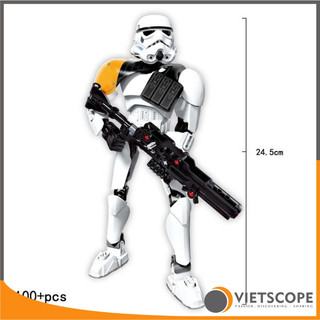 Lắp ráp mô hình nhân vật Stormtrooper trong phim Star War cao 24 cm Cực đẹp - 9002
