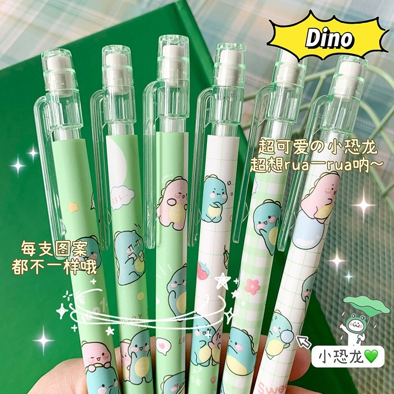 Hộp 4 Bút Chì Kim Bút Chì Bấm 2B Và 100 Ngòi 0.5mm Hoạt Hình Dễ Thương