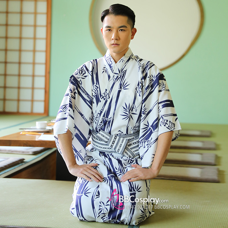 Yukata Nam Nhật Trà Đạo Cây Trúc - 1525