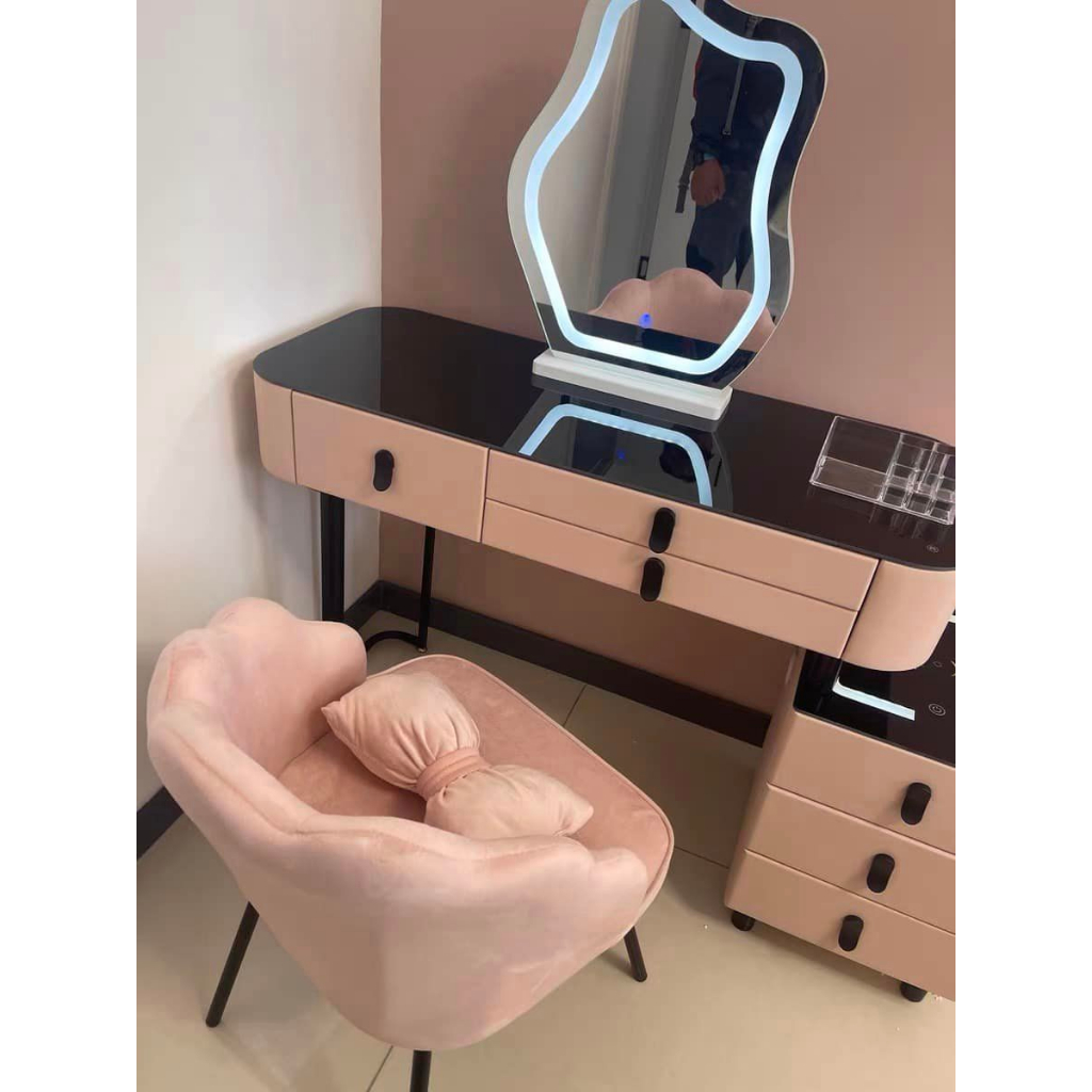 Bàn trang điểm thông minh, bàn phấn thông minh có loa sạc đèn đủ bộ cả ghế và gương  - Mã TN06  Nội thất Chani