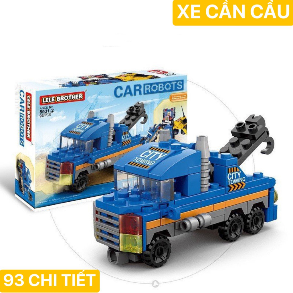 Mô hình lắp ghép Lego Xe ô tô đồ chơi , Bộ xe công trình Cỡ nhỏ cho bé