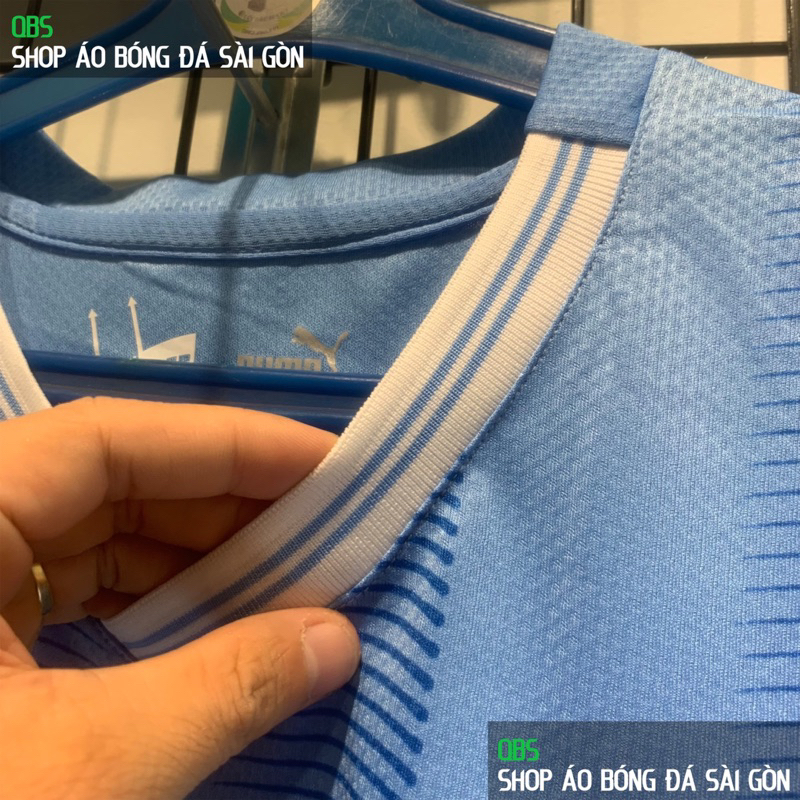 ManC xanh sân mùa giải 23/24-Bộ áo bóng đá bản Fan vải Thái cao cấp