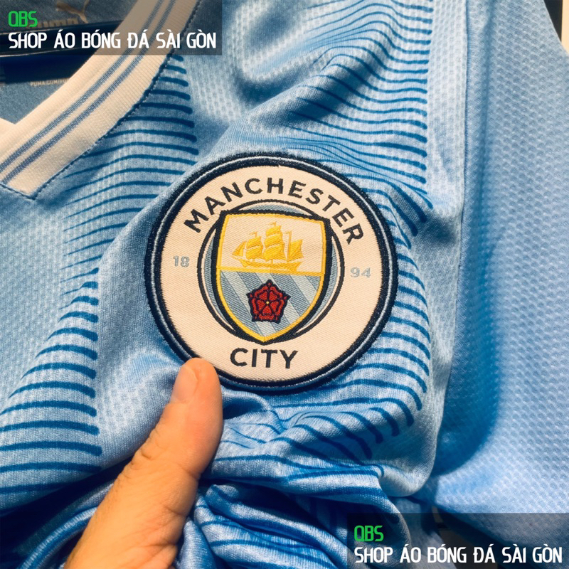 ManC xanh sân mùa giải 23/24-Bộ áo bóng đá bản Fan vải Thái cao cấp