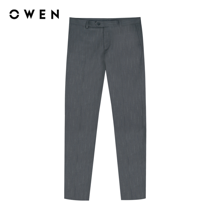 OWEN - Quần tây Nam Owen kiểu dáng Trendy màu Ghi chất liệu Rayon-Polyester-Spandex - QD231260