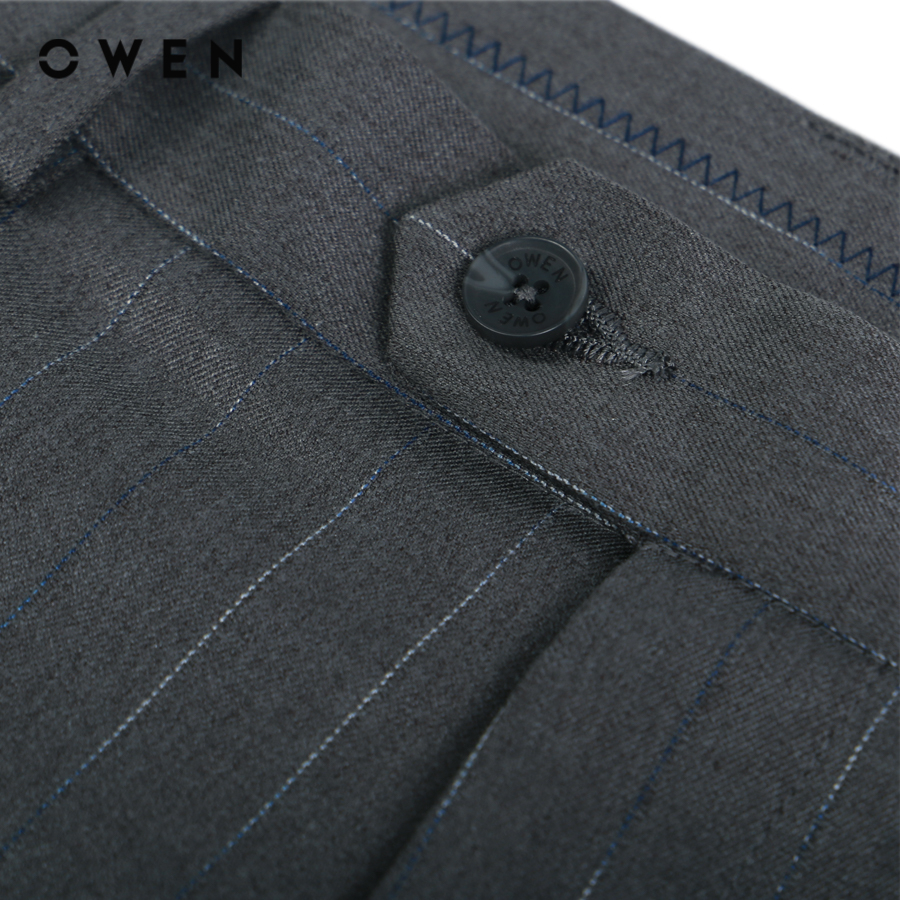 OWEN - Quần tây Nam Owen kiểu dáng Trendy màu Ghi chất liệu Rayon-Polyester-Spandex - QD231260