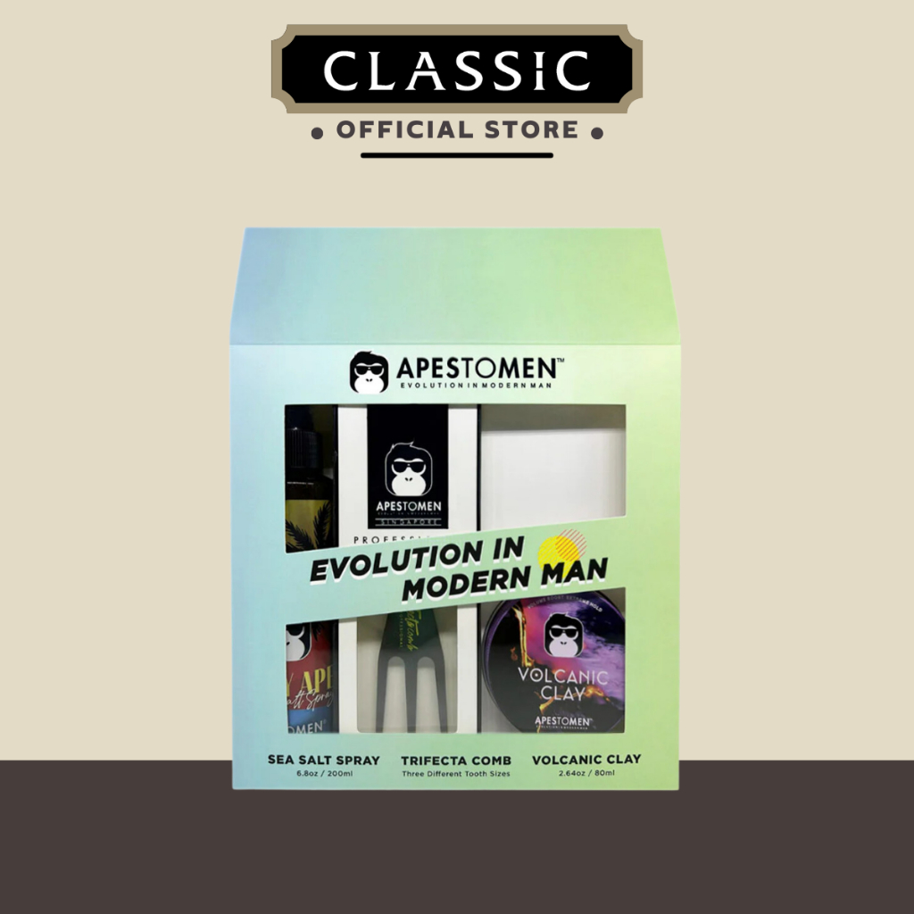 Combo sáp vuốt tóc Apestomen Volcanic Clay + Xịt muối biển Sea Salty Spray