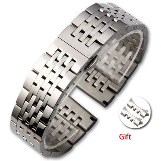 Dây đồng hồ thép không gỉ inox 316 model 05 kiểu khóa bấm chống han gỉ (18mm 20mm 22mm)