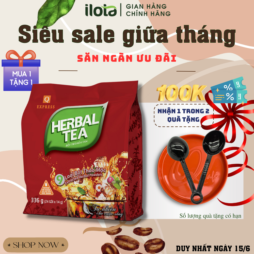 Combo 5 bịch trà thảo mộc hoà tan Cool Tea Trần Quang gồm 9 loại thảo mộc quý thanh mát 24 gói