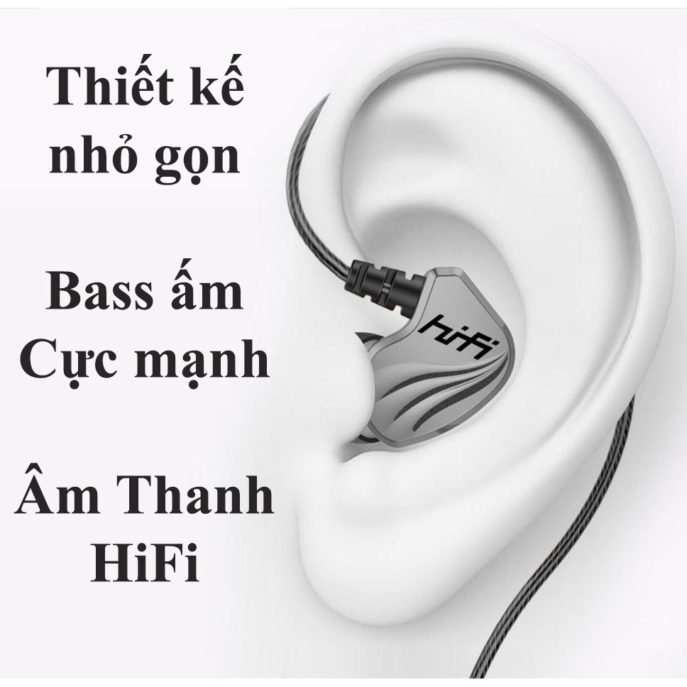 Tai Nghe Âm Thanh Vòm HIFI 6D S2000 Tai Nghe Nhét Tai Thể Thao Chống Mồ Hôi Có Dây 3.5Mm - Chatmobile