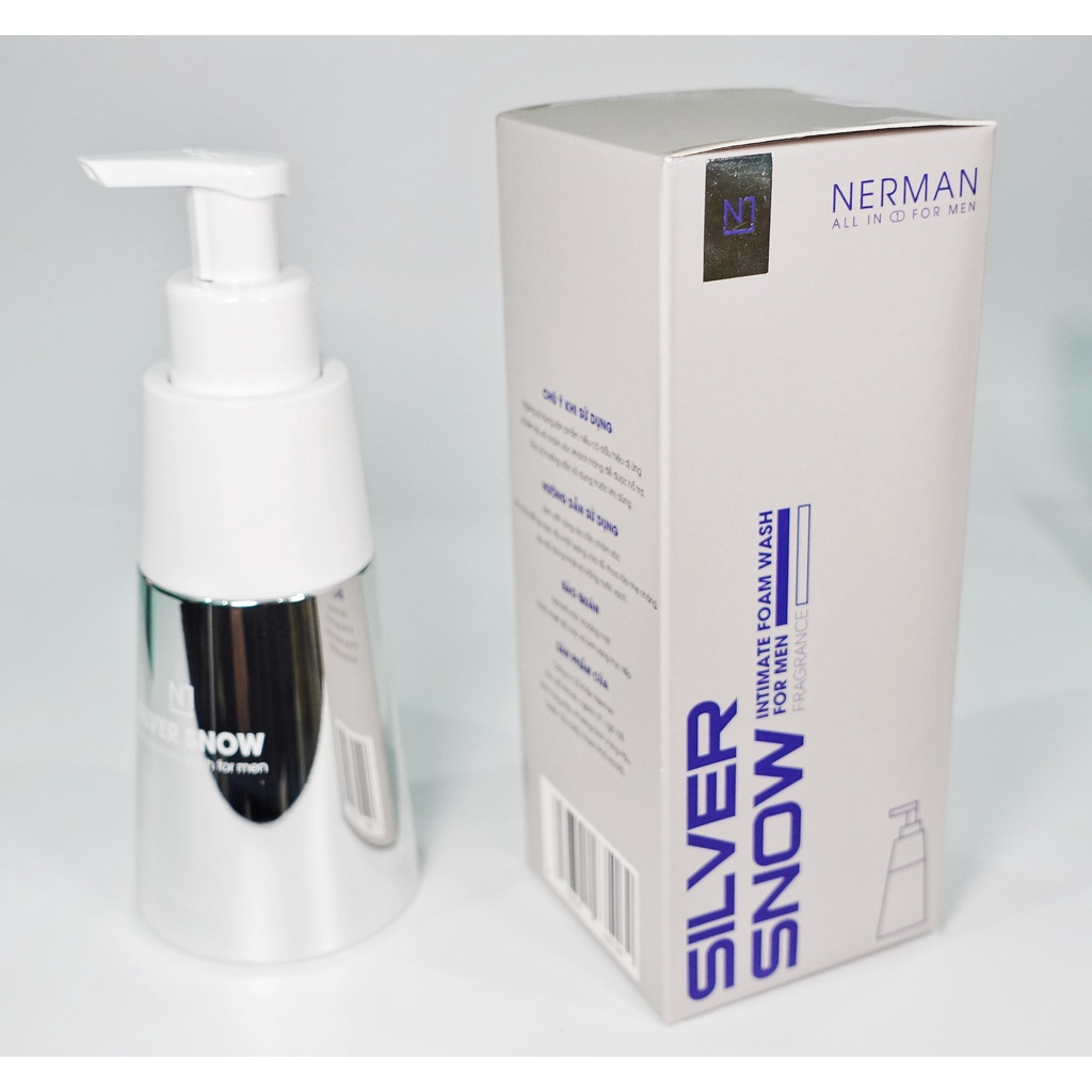 Dụng Dịch Vệ Sinh Nam Nerman Silver Snow - Gel Vệ Sinh Nam Nerman Tạo Bọt Nano Bạc Khử Mùi Và Bảo Vệ Sức Khỏe Nam