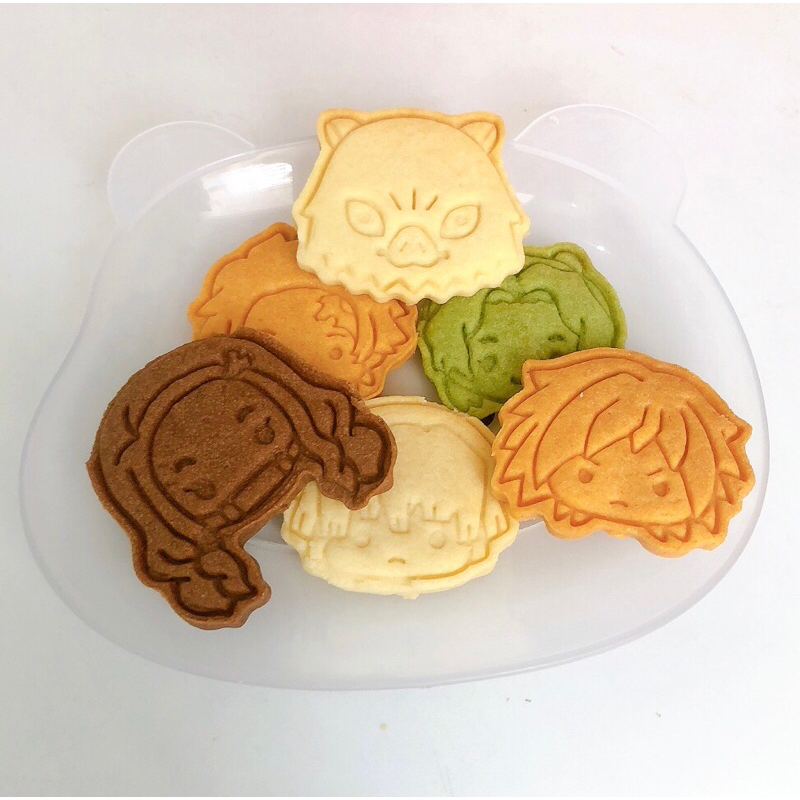 Combo 6 bánh quy Kimetsu no Yaiba nhân vật Inosuke, Shinobu, Tanjiro, Zenitsu, Nezuko, Giyu