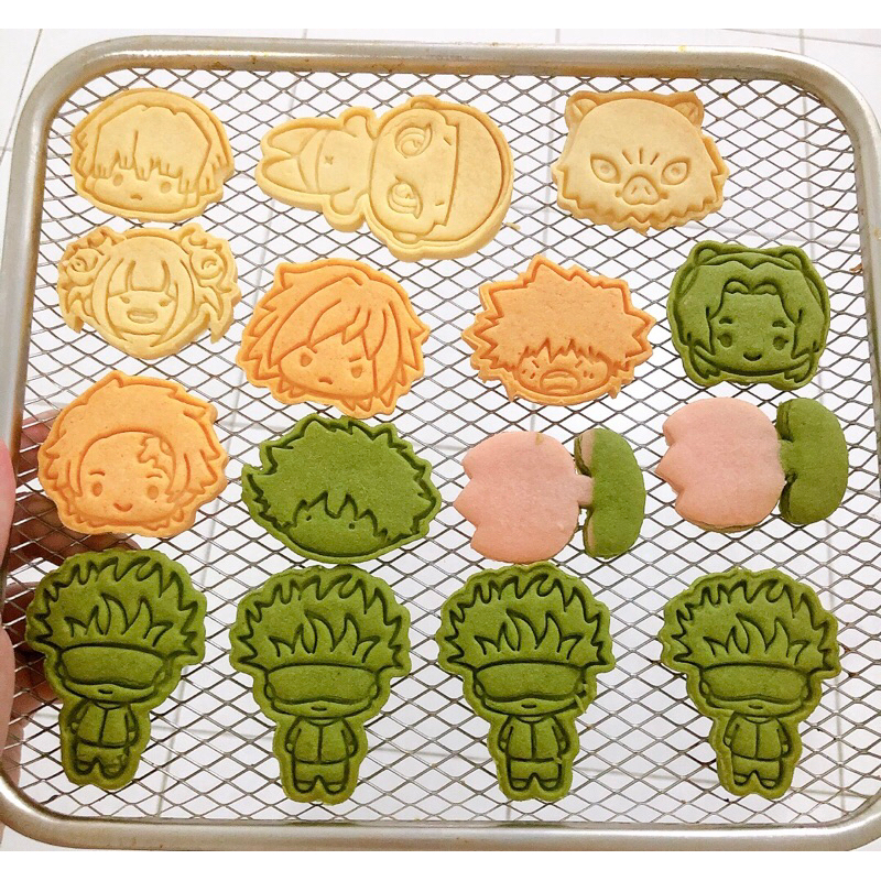 Combo 6 bánh quy Kimetsu no Yaiba nhân vật Inosuke, Shinobu, Tanjiro, Zenitsu, Nezuko, Giyu