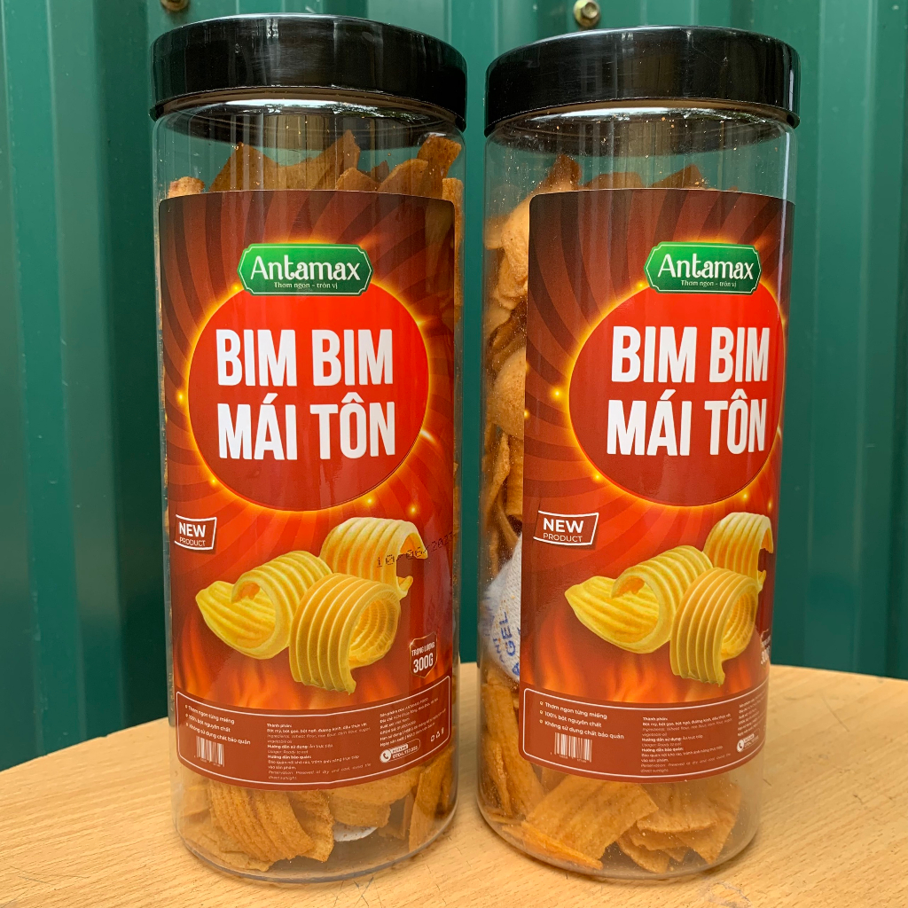 Bim Bim MÁI TÔN- ăn vặt siêu hot, siêu nghiền- ăn ngon và sạch mỗi ngày cùng Antafood, lọ 300gr.