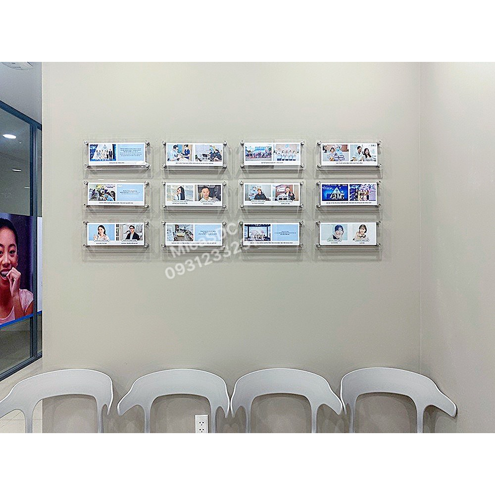 Khung ảnh treo tường - Khung tranh mica - khung treo bằng gắn tường