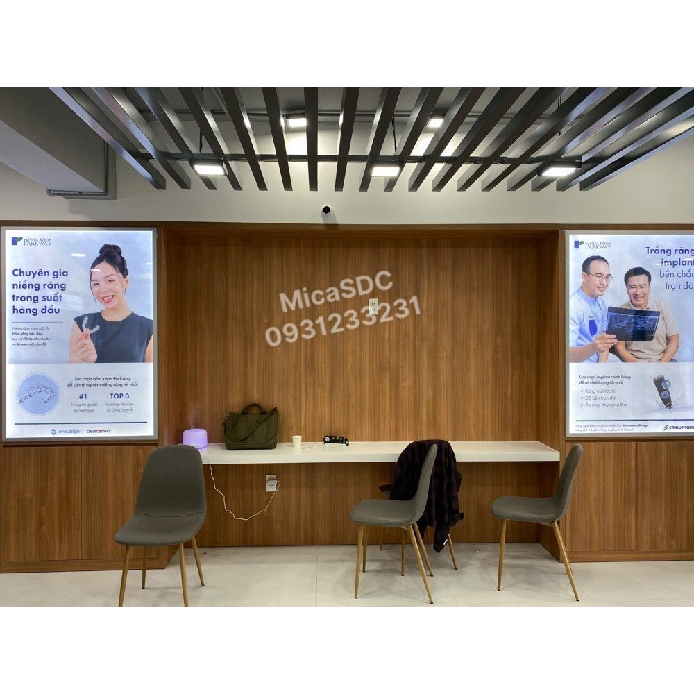 Khung ảnh treo tường - Khung tranh mica - khung treo bằng gắn tường