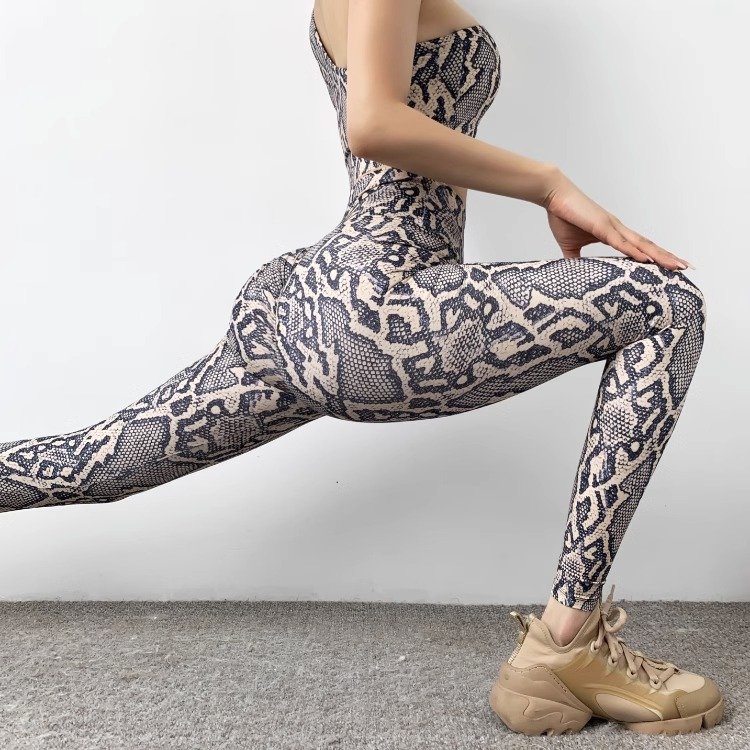 ĐỒ TẬP GYM, YOGA - Set đồ tập gym MITAO cao cấp, Quần cạp cao chun mông, Áo bra họa tiết loang cá tính