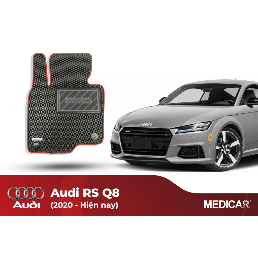 Thảm lót sàn ô tô Medicar xe Audi RS Q8 (2020-> hiện tại) - chống nước, không mùi, ngăn bụi bẩn