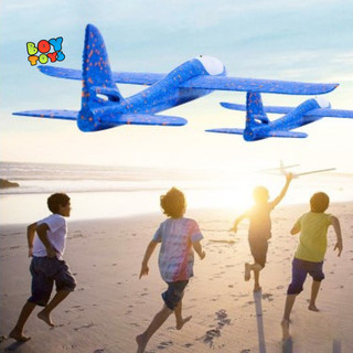 Đồ chơi cho bé máy bay xốp tự lắp ráp có đèn chiếu sáng