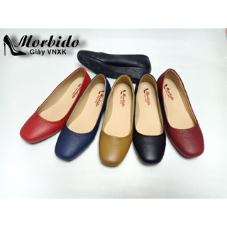 Giày Búp Bê Da Thật Mũi Vuông Đế Xuồng 3p Morbido M601