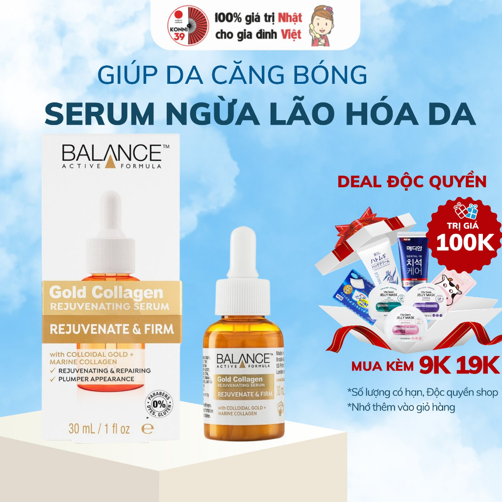 Serum trẻ hóa, tái tạo da Balance Active Formula Gold Collagen Rejuvenating 30ml - Bahachiha