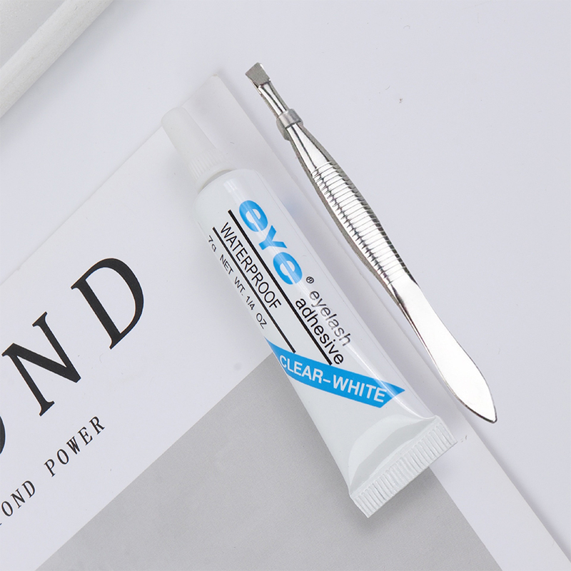 🎶Bộ 4 Bốn Món Keo Dán Lông Mi Giả Kèm Khay Nhẫn Chuyên Dụng