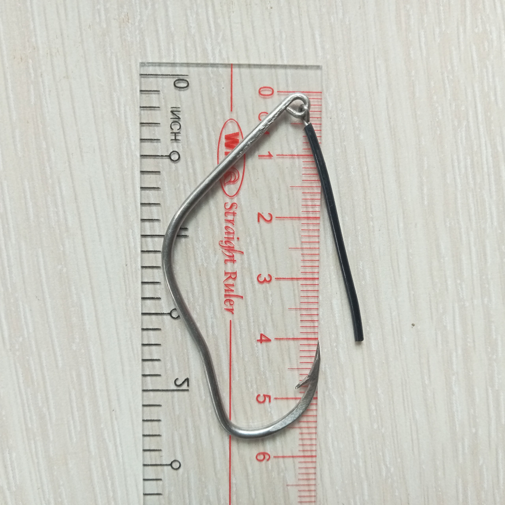 Lưỡi câu cà mau thép trắng 2.4mm 1.8mm