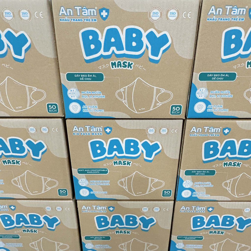Thùng 100 cái - Khẩu trang Baby Mask Bé Sơ sinh cho bé từ 0