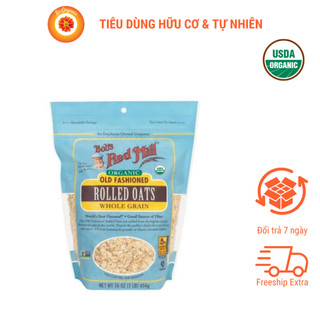 Yến mạch nguyên cám cán vừa hữu cơ Bob's Red Mill 454g