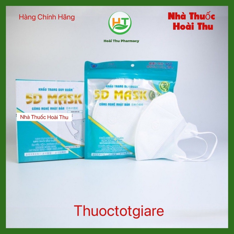 Khẩu trang 5D Mask Duy Quân - Gói 10 chiếc