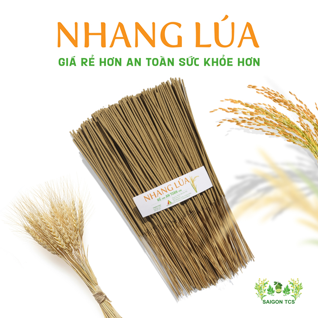 Nhang lúa bảo vệ hốc mũi 29cm/30cây - Ít khói, mùi nhẹ nhàng trung tính - Dùng trong phòng lạnh phòng kín