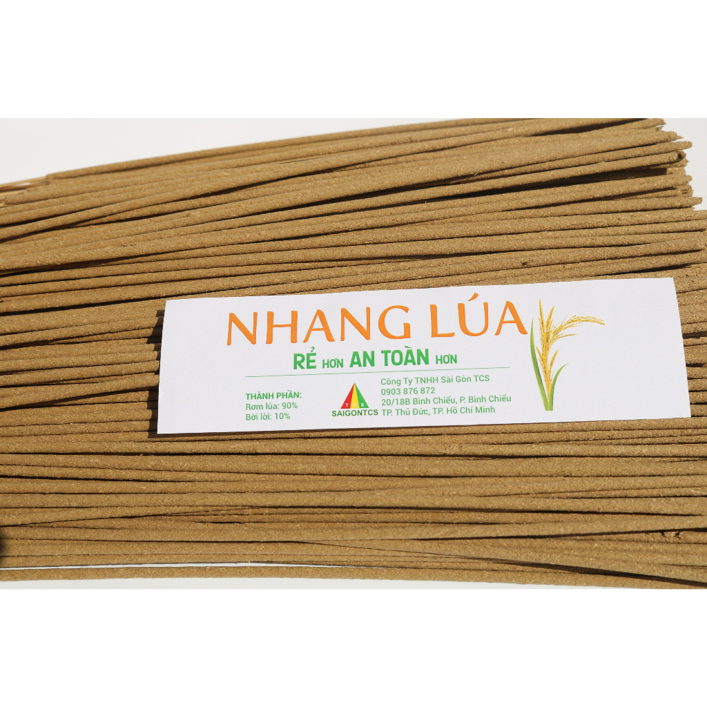 Nhang lúa bảo vệ hốc mũi 29cm/30cây - Ít khói, mùi nhẹ nhàng trung tính - Dùng trong phòng lạnh phòng kín