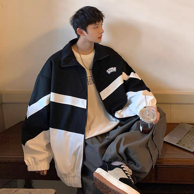 Áo khoác gió   2 lớp thêu logo chữ SGOTINS