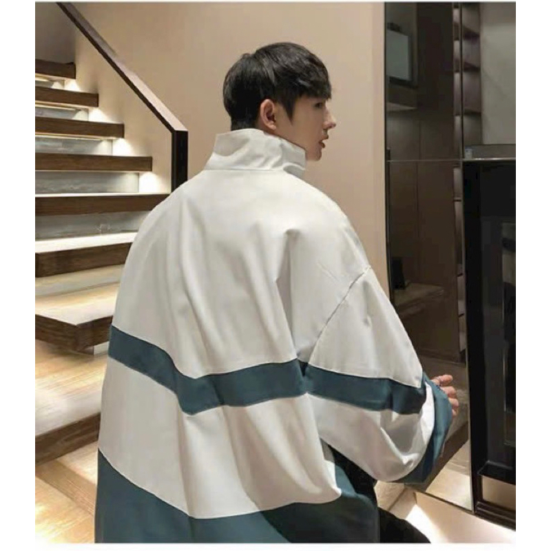 Áo khoác gió   2 lớp thêu logo chữ SGOTINS