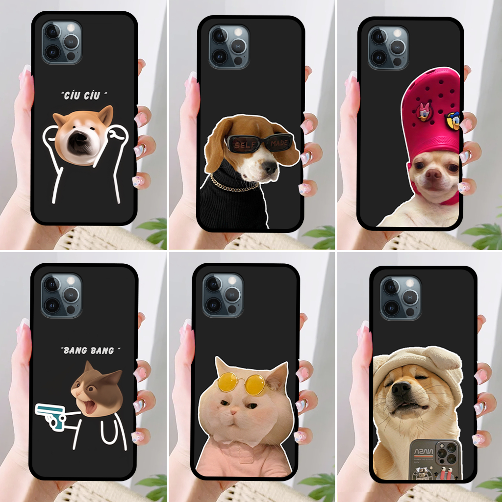 Ốp Iphone 12/12 Pro/12 ProMax/12 Mini IN HÌNH GẤU CHÓ MÈO BỰA NGỘ NGHĨNH DỄ THƯƠNG