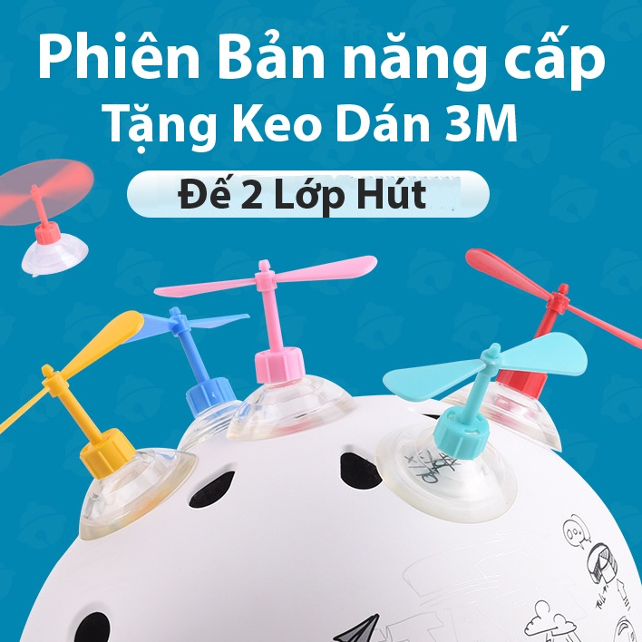 🍉Chong chóng gắn mũ bảo hiểm nhiều màu (Tặng kèm miếng dán) DUASHOP.