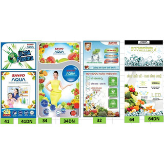 Tem Dán Tủ Lạnh Sanyo & Aqua (Nhiều Mẫu Để Lựa Chọn)