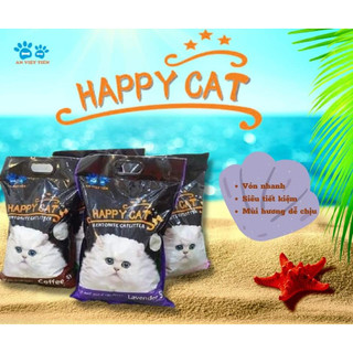 Cát vệ sinh cho mèo happy cat 10l | cát mèo siêu khử mùi vón cục