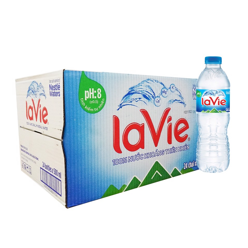 Nước LaVie chai 350ml/ 500ml (24 chai/thùng)